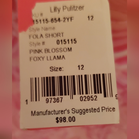Lilly pulitzer fola shorts size 12 - Picture 2 of 3